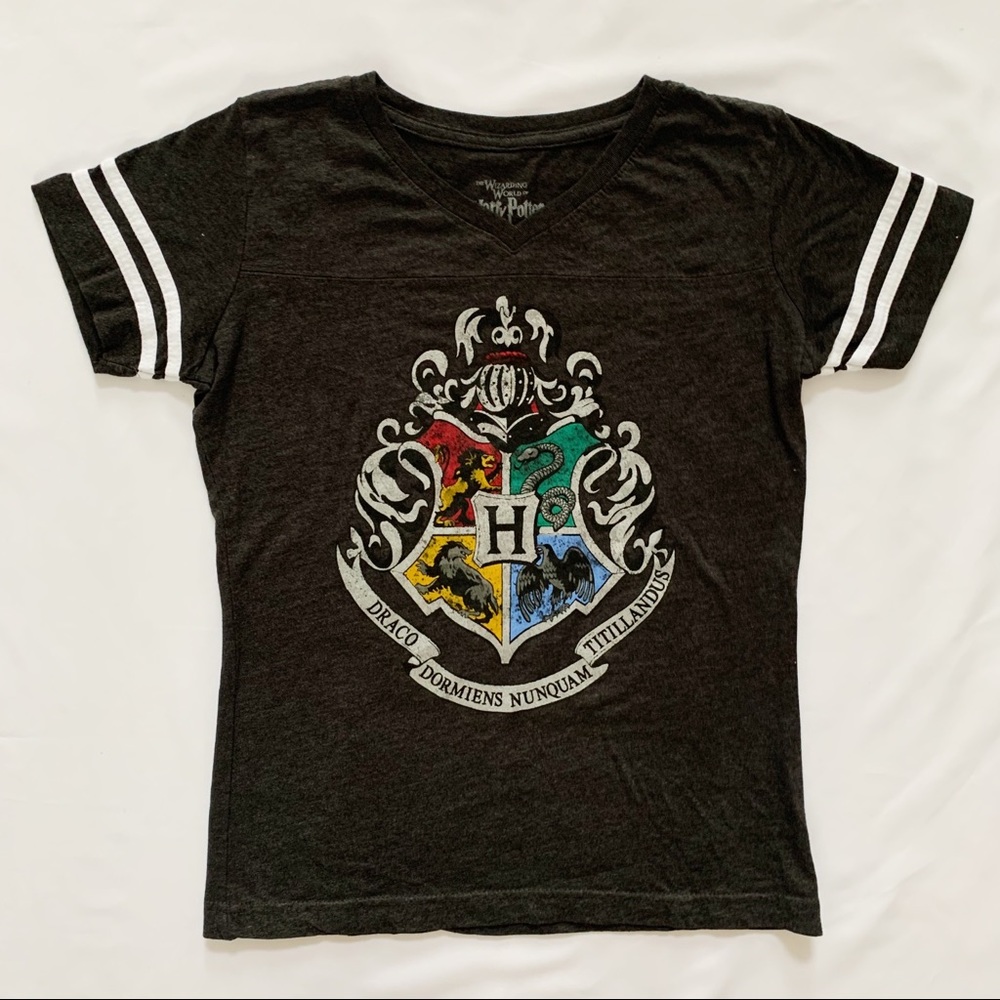Harry Potter Hogwarts V-neck Shirt - Picture 1 of 6